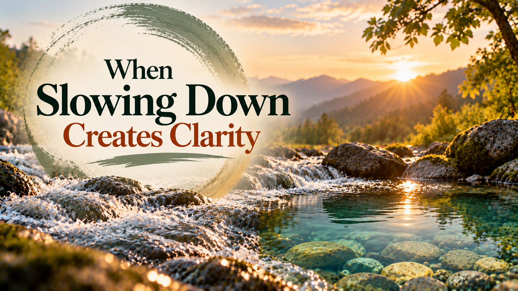 When Slowing Down Creates Clarity